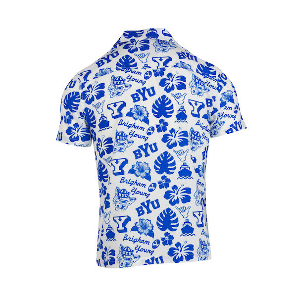 BYU Hawaiian Shirt (White)