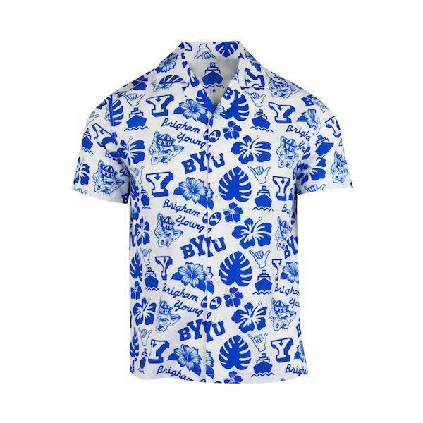 BYU Hawaiian Shirt (White)