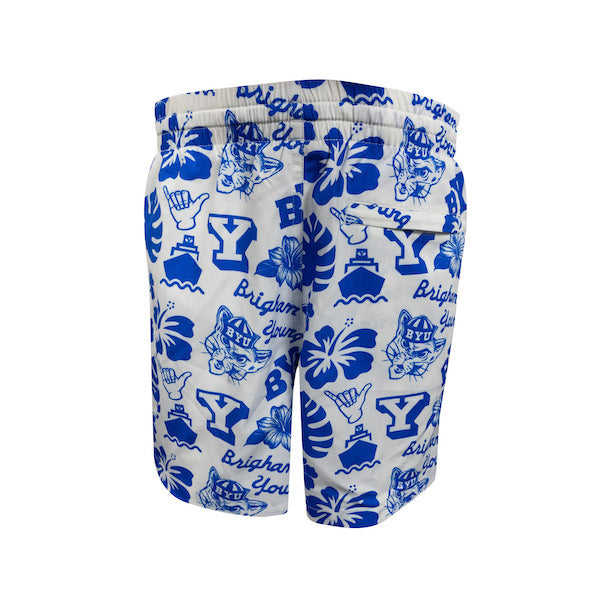 BYU Hawaiian Board Shorts, Lined