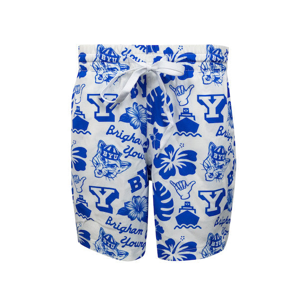 BYU Hawaiian Board Shorts, Lined
