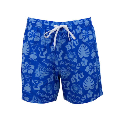 BYU Hawaiian Board Shorts, Lined