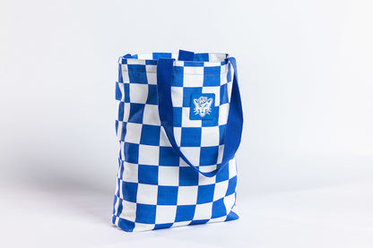 Checkered BYU Linen Tote